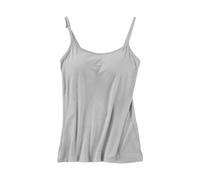 Haut caraco pour femme - Soutien-gorge intégré - Coupe ample - Bretelles spaghetti - Débardeur de sport extensible et décontracté - Doux et confortable - Léger et respirant - Pour le yoga et la danse