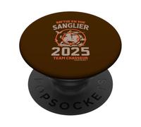 Haut Chasse Sanglier - Battue 2025, Équipe Chasseur PopSockets PopGrip Adhésif