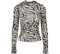 Haut Col roulé Femme - URBAN CLASSICS - Imprimé All-Over - Manches Longues - Tissu Mesh - Confort Élastique XL