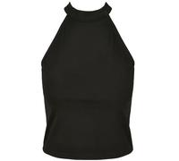 Haut Court Femme - BUILD YOUR BRAND - Noir - Col Roulé - Ajusté - Sans Manche M