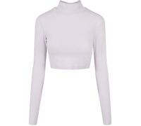 Haut court femme - URBAN CLASSICS - Crop Turtleneck - Manches longues - Jersey stretch bio - Violet XXL