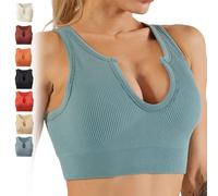 Haut Court Shape Me Up de Getheyshape, brassière de Sport Moulante Gainante, Gainante intégrée for l'entraînement, Le Yoga et Le Sport(Blue,Small)