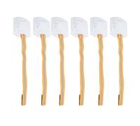 Haut de badge de bras réglable Réfléchissable transparent transparent du support de carte d'identité de bracelet orange 6pcs