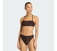 Adidas Iconisea Ribbed Padded Bandeau Bikini Top Marron 40 Femme