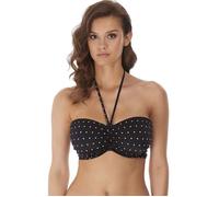 Haut de Bikini Bandeau Noir - Freya Bijou Baie AS7233 - Bonnets Rembourrés - Fronces Flatteuses 34G