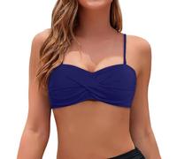 Haut de Bikini Bandeau Top 2025 pour Femme, sans Bretelles, Haut pour Homme, Noir avec Rembourrage Amovible