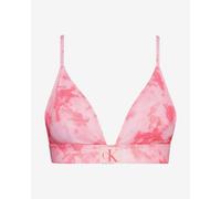 Haut de bikini Calvin Klein Fixed Triangle Tie Dye CK Authentic rose clair rose foncé femme - L