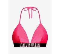 Haut de bikini Calvin Klein Triangle Textured Intense Power rose noir femme - XS