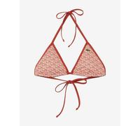 Haut de bikini Lacoste imprimé rouge orange blanc femme - 34