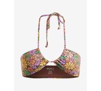 Haut de bikini Roxy All About Sol Bandeau orange vert lilas femme - XS