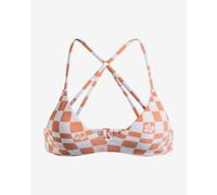 Haut de bikini Roxy Check It 2 orange blanc femme - M