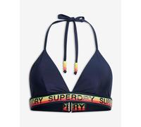 Haut de bikini Superdry Logo Triangle bleu jaune rouge femme - S