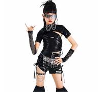 Haut de Danse Brillant pour Filles vêtement de scène Tendance Costume Street Dance Confortable et stylé pour Adolescentes #1219F