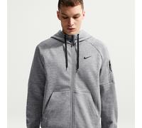 Haut de fitness à zip Therma-FIT Nike Therma pour homme Dark Grey Heather/Particle Grey/Noir M
