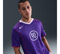 Haut de foot à manches courtes Dri-FIT Nike Total 90 pour homme Court Purple/Blanc/Gym Red/Blanc XXL