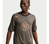 Haut de foot à manches courtes Dri-FIT Nike Total 90 pour homme Ironstone/Noir/Burgundy Crush/Metallic Gold XL