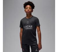 Haut de foot à manches courtes Jordan Dri-FIT Paris Saint-Germain Strike 4e tenue pour ado Off Noir/Off Noir/Off Noir/Particle Grey L