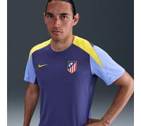 Haut de foot à manches courtes Nike Dri-FIT Atlético Madrid Strike pour homme Dark Purple Dust/Vibrant Yellow/Vibrant Yellow XXL
