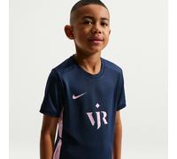 Haut de foot à manches courtes Nike Dri-FIT Vini Jr. Academy pour ado Midnight Navy/Pink Foam/Metallic Silver XL