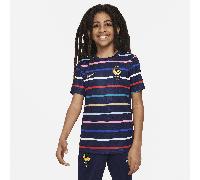 Haut de foot d’avant-match Nike Dri-FIT FFF Academy Pro Domicile pour ado Blackened Blue/Club Gold M
