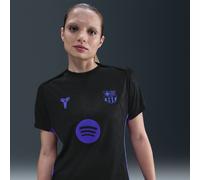 Haut de foot d'avant-match à manches courtes Kobe Dri-FIT FC Barcelona Academy Pro Extérieur pour femme Noir/Noir/Persian Violet/Persian Violet XXL (FR 54-56)