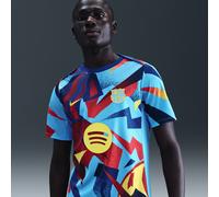 Haut de foot d'avant-match Nike Dri-FIT FC Barcelona Academy Pro 4e tenue pour homme University Blue/University Blue/Gym Blue/Opti Yellow XL