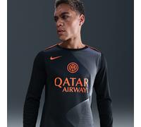 Haut de football à manches longues avant-match Nike Dri-FIT Total 90 Inter Milan Academy Pro Third pour homme Noir/Thunder Blue/Safety Orange L