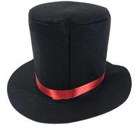 Haut-de-forme, chapeau haut de forme noir en feutre, chapeau de magicien à la mode, chapeaux Fedora rétro pour hommes, femmes, enfants, costume de majordome pour jeux de rôle, fêtes à thème, festival,