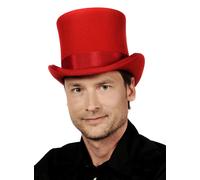 Haut-de-forme Steampunk rouge - Chapeau élégant pour une entrée en scène à la