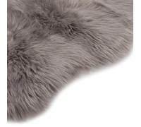 Haut de gamme - Tapis 60 x 90 cm Peau de mouton synthétique - gris clair - EU03_8057768