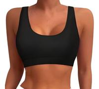 Haut De Maillot Bain Femme Brassiere Bandeau Menstruel Taille Haute Maillot'de Bustier Hauts Maillots Grossesse Brassière Tankini Grande Vintage Bikini pour Push Up Rembourré avec Armature Triangle