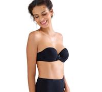 Haut de maillot de bain bandeau balconnet préformé femme Lisca Palma Noir 38C