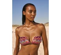 Haut de maillot de bain bandeau imprimé pailleté avec bretelles amovibles - Musa - 40 - Pourpre - Femme - Etam