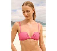Haut de maillot de bain bandeau pailleté avec bretelles amovibles - Celestio - 38 - Rose - Femme - Etam
