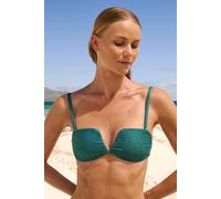 Haut de maillot de bain bandeau pailleté avec bretelles amovibles - Celesty - 42 - Turquoise - Femme - Etam
