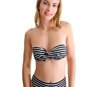 Haut de maillot de bain bandeau prÃ©formÃ© femme Lisca Bondi Beach Noir 105C
