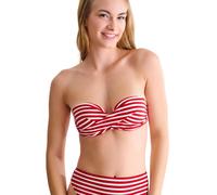 Haut de maillot de bain bandeau prÃ©formÃ© femme Lisca Bondi Beach Rouge 95D