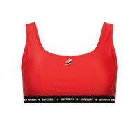 Haut de maillot de bain élastiqué femme Superdry Code Micro Rouge L