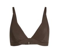 Adidas Iconisea Ribbed Padded Triangle Bikini Top Marron 42 Femme