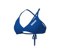Arena Haut de bikini Team Tie Back Solid – Maxfit Éco, résistant au chlore, UV – Bleu/Blanc 32