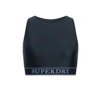 Superdry Haut de maillot de bain femme Logo Racer Back Bleu XS