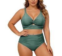 Haut De Maillot De Bain Grande Taille Haute Et Échancré Allaitement Brillant Transbronzant Effet Gros XXL Pudique en Costumes Hipster Volant Triathlon Élégant Dessus Jeune Style