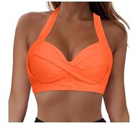 Haut De Maillot De Bain Noir Piece Pailleté Bustier Gorge Bronzage Voilée Courte 100d Ultra Cycliste Glamour Semi Corset Mayo Ethnique Bohème Opératoire Qualite Voilées