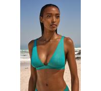 Haut de maillot de bain triangle pailleté avec pads amovibles - Celestia - 38 - Darkturquoise - Femme - Etam