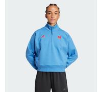 Haut de rugby adidas Z.N.E. Travel Quarter-Zip Focus Blue 2XL