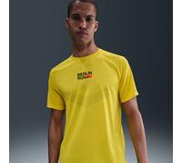 Maillot manches courtes nike stride berlin marathon jaune homme