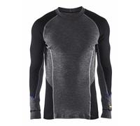 Blaklader 48971732 SOUS-VÊTEMENTS TOP CHAUD 100% MÉRINOS, Gris moyen/noir, taille S