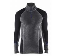 Haut de sous-vêtements col zippé WARM Blåkläder 4899 Gris moyen/Noir Blaklader - 489917329699 4XL