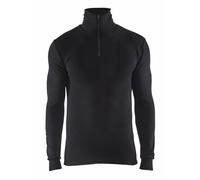 Haut de sous-vêtement col zippé - BLAKLADER - Warm Noir 489117059900