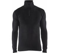 Haut de sous-vêtement col zippé - BLAKLADER - Warm Noir 489117059900
